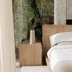 West Elm Modern Paneled Wood Bed