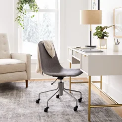 West Elm Modern Slope Upholste Swivel Office Chair