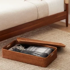 West Elm Modern Weave Rattan Underbed Baskets