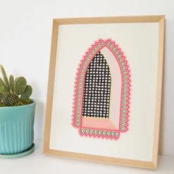 West Elm Molly M Framed Wall Art - Lancet Neon