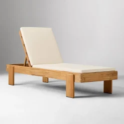 West Elm Monterey Outdoor Teak Chaise Lounge