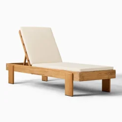 West Elm Monterey Outdoor Teak Chaise Lounge Protective Cover