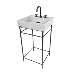 West Elm Monterey Square Handmade Vessel Sink & Console
