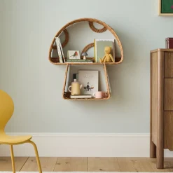 West Elm Mushroom Rattan Shelf (23")
