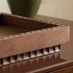 West Elm Nadia Carved Wood Tray