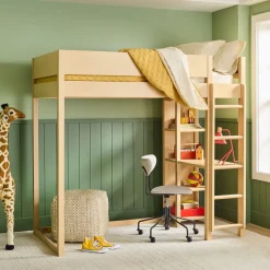 Kids West Elm Nash Twin Loft Bed w/ Desk & Storage