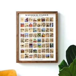 West Elm Native Maps National Parks Scratch-Off Print