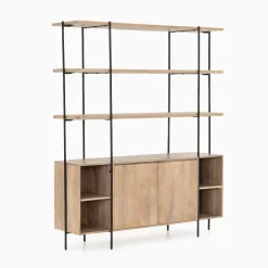 West Elm Natural Mango Buffet & Hutch (65")