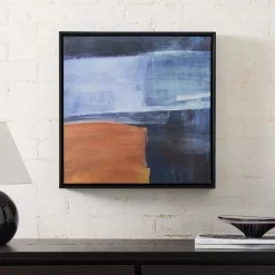 West Elm Navy Abstract 1 by Visual Contrast