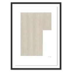 West Elm Negative in Taupe Framed Wall Art by The Holly Collective