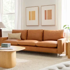 West Elm Nelson Leather Sofa (87")