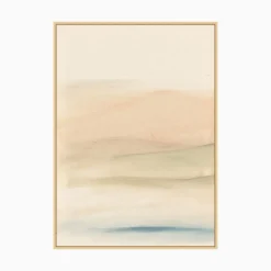 West Elm Neutral Watercolor Landscape Wall Art