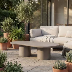 West Elm Newcastle Indoor/Outdoor Asymmetrical Coffee Table (60")