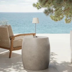 West Elm Newcastle Indoor/Outdoor Pebble End Table (24")