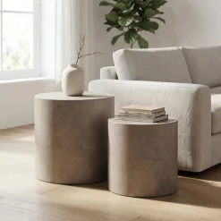 West Elm Newcastle Indoor/Outdoor Pedestal Side Table (–)
