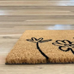 West Elm Nickel Designs Hand-Painted Doormat - Flowers