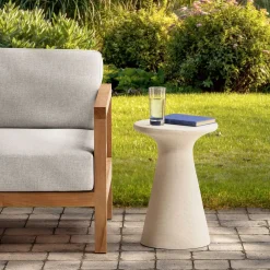 West Elm Nishadi Round Outdoor Side Table (14”–17”)