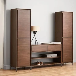 West Elm Nolan Entryway Closed Cabinets (2) & Console Set
