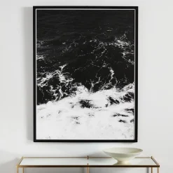 West Elm Obsidian Sea Framed Wall Art by Minted for
