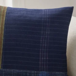 West Elm Offset Indigo Patchwork Pillow Cover