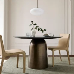 West Elm Olina Marble Round Dining Table (48")