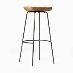 West Elm Open Box: Alden Swivel Bar Stool (31") - Raw Mango