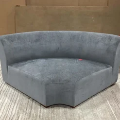 West Elm Open Box: Aviana Wedge - Performance Distressed Velvet Pewter, Cool Walnut