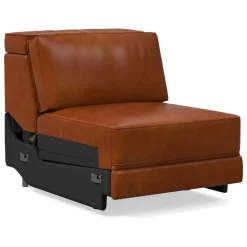 West Elm Open Box: Axel Single w/o Motion - Saddle Leather Nut, Dark Bronze