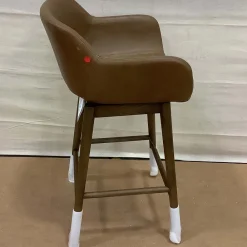 West Elm Open Box: Badr Swivel Counter Stool (26.5") - Sonoma Chestnut