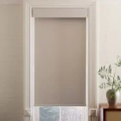 West Elm Open Box: Basketweave Blackout Roller Shade (39"W x 48"L) - Almond
