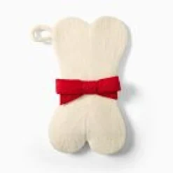 West Elm Open Box: Bone Shaped Felt Stocking with Bow