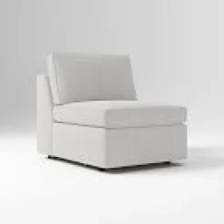 West Elm Open Box: Build Your Own - Harris Sectional, Armless Single - Twill Frost Gray