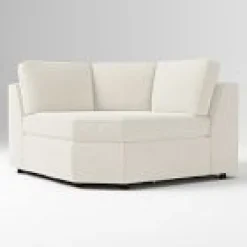 West Elm Open Box: Build Your Own Harris Sectional, Wedge - Twill Alabaster