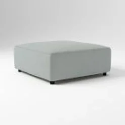 West Elm Open Box: Build Your Own Remi Outdoor Sectional, Ottoman - Sunbrella® Cast Mist