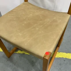 West Elm Open Box: Clyde Dining Chair - Ludlow Leather Cumin