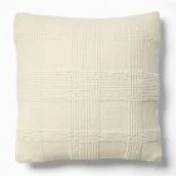 West Elm Open Box: Cozy Grid Pillow Cover (20" Sq) - Alabaster