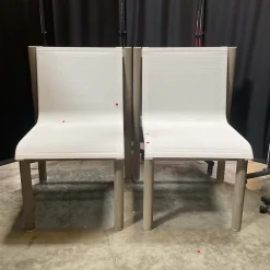 West Elm Open Box: Cusco Outdoor Textilene® Stacking Dining Chair (Set of 2) - Weathered Gray