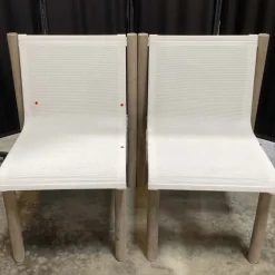 West Elm Open Box: Cusco Outdoor Textilene® Stacking Dining Chair (Set of 2) - Weathered Gray