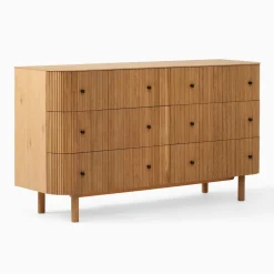 West Elm Open Box: Ellington 6-Drawer Dresser (60") - Blonde, Bronze