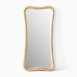 West Elm Open Box: Elodie Wavy Tubular Floor Mirror (30"W x 72"H) - Light Ash