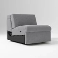 West Elm Open Box: Enzo Sectional Single w/ Motion (30"), Poly - Performance Distressed Velvet, Pewter