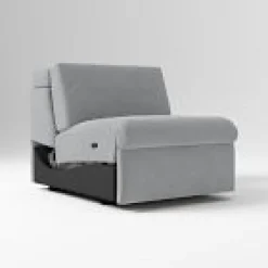 West Elm Open Box: Enzo Sectional, Single w/ Motion, 30" - Performance Washed Canvas Storm Gray
