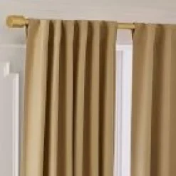 West Elm Open Box: European Flax Linen Blackout Curtain (48"W x 84"L) - Camel