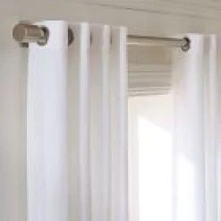 West Elm Open Box: European Flax Linen Grommet Light Filtering Curtain (48"W x 108"L) - White