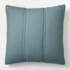 West Elm Open Box: European Flax Linen Sham, Euro - Ocean
