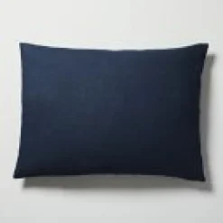 West Elm Open Box: European Flax Linen Sham, Standard - Midnight