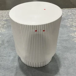 West Elm Open Box: Fluted Ceramic Indoor/Outdoor Side Table (16") - White