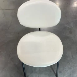 West Elm Open Box: Flynn Dining Chair - Vegan Leather Snow, Dark Bronze