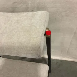 West Elm Open Box: Freeman Pivot Dining Chair - Performance Distressed Velvet Sand, Textured Antique Bronze
