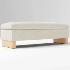 West Elm Open Box: Harmony Bench, Full/Queen - Performance Boucle Oatmeal, Blonde